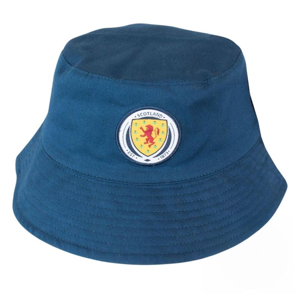 Scotland Mens Crest Bucket Hat / Navy/White